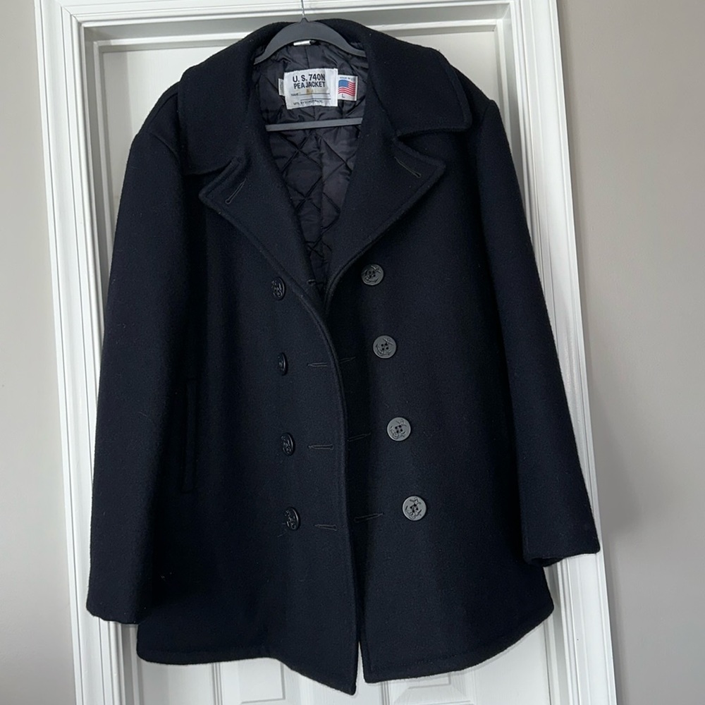 U.S. 740N pea coat. By Schott NYC